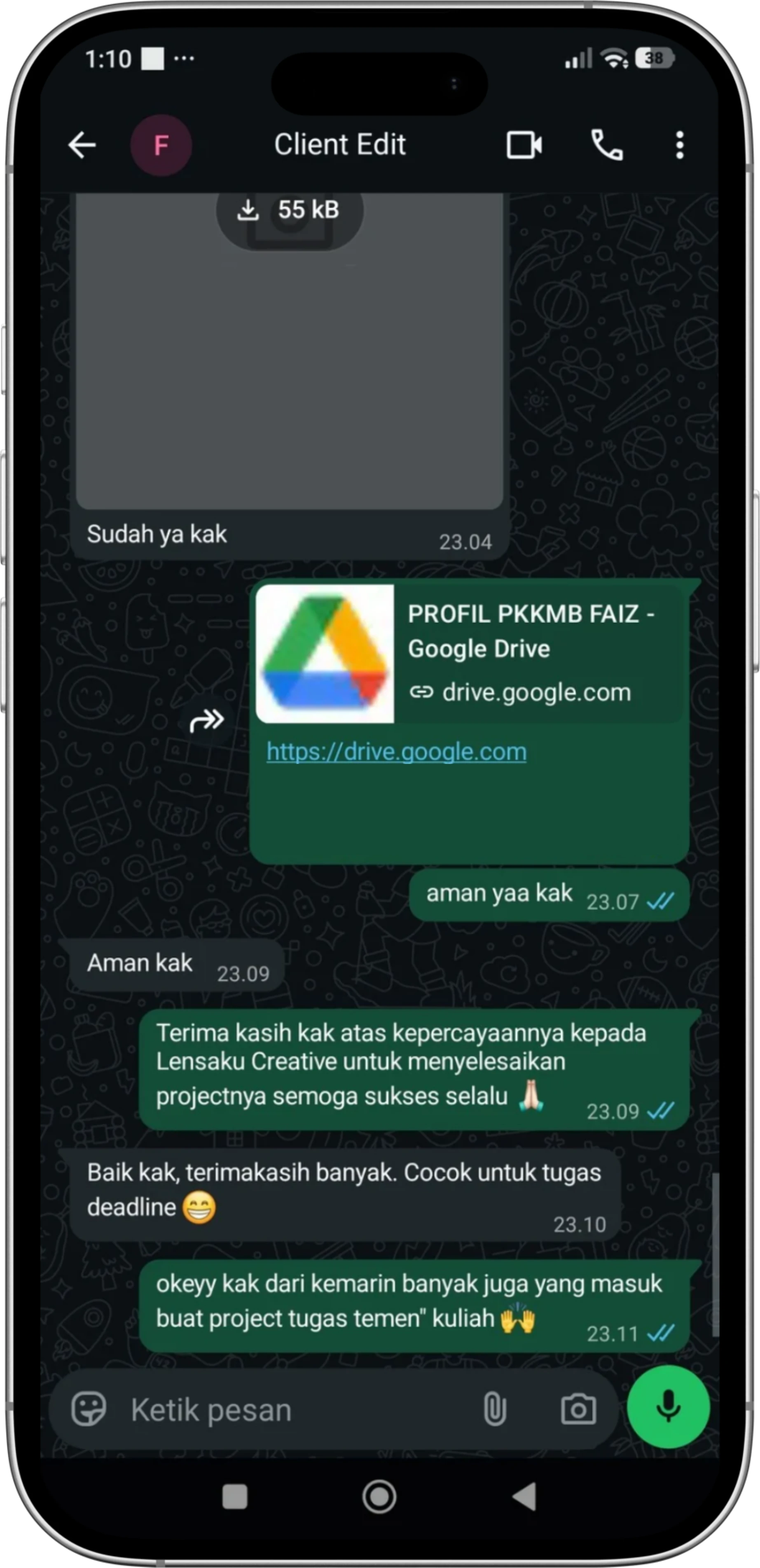 Review klien jasa aftermovie LENSAKU CREATIVE