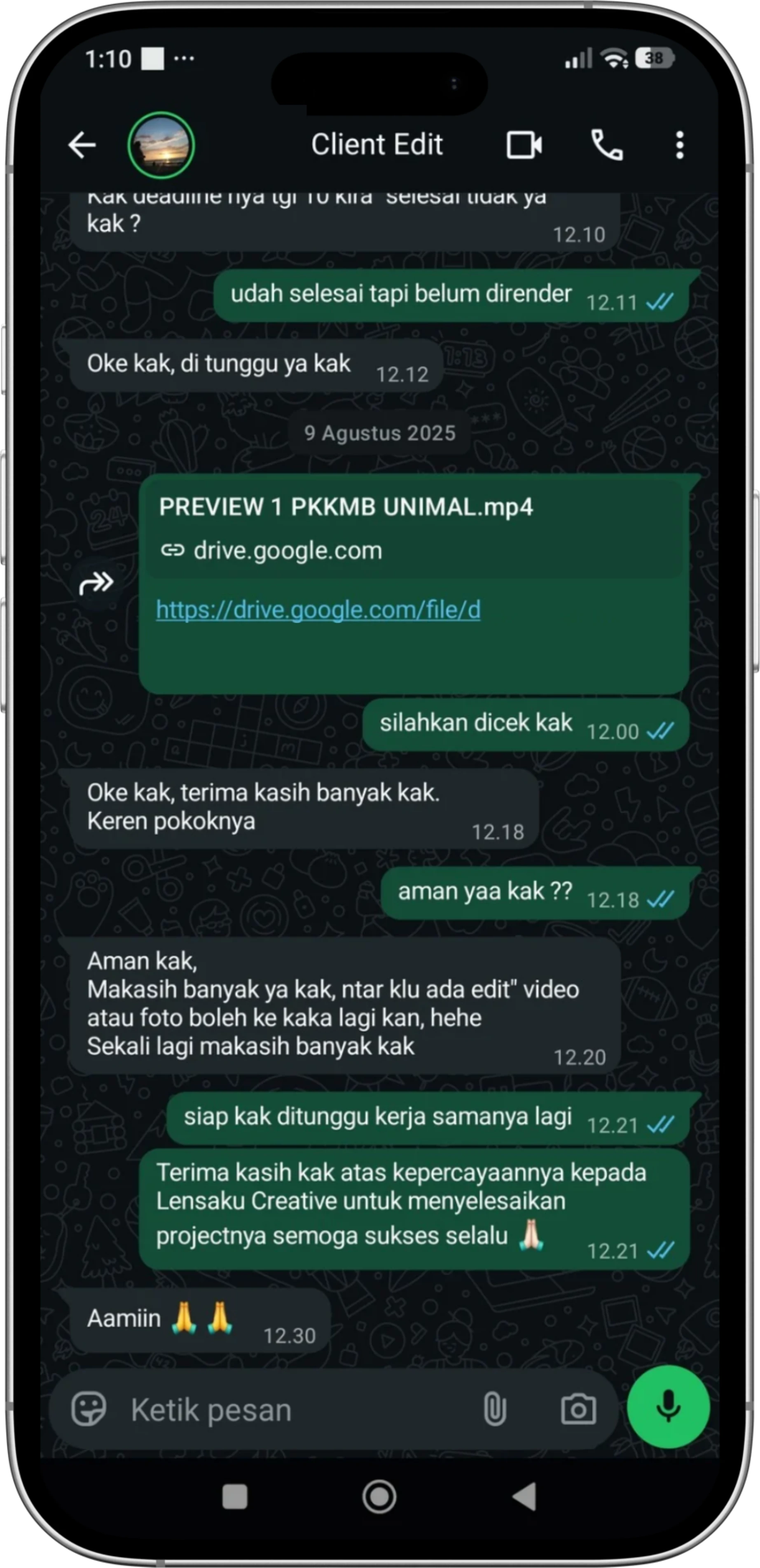 Review klien jasa video edukasi LENSAKU CREATIVE